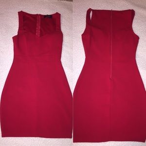 Red mini dress